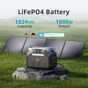 Smart Energy Storage Camping Pure Sine Wave LiFePO4 1024WH 1800w Portable Power Station With 100W 200W 400W 500W <b>Solar</b> <b>Panels</b> - Product Image 2