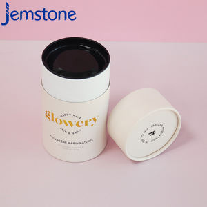 Boîte d'emballage cylindrique en carton avec couvercle en aluminium recyclable, design personnalisé, pour poudre de protéines, tube en papier - Product Image 3