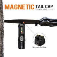 Lampe torche porte-clés OCSHARK S15 Pro 750 lumens, mode lune 30H, lumière latérale UV 365nm, base magnétique, 21g, Type-C, charge rapide 50 min
