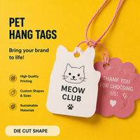 Individuelle Haustier-Anhänger aus Kartonpapier für Katzen- und Hundekleidung mit Baumwollschnur, Umweltfreundlich, Recycelbar, Großhandel ab Werk