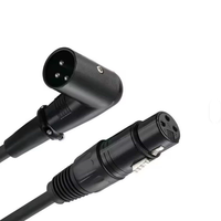 Großhandel Maßgefertigtes Zinklegierungs-Gehäuse 3-Pin 90-Grad Stecker-Buchse Audiokabel Doppelt Abgeschirmt Symmetrischer Mischer