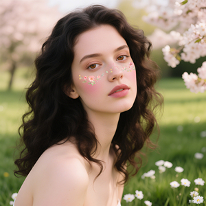 Nuova Collezione Primavera 2026: Tatuaggi Temporanei per il Viso con <span class=keywords><strong>Stampa</strong></span> Floreale alla Moda, Impermeabili, per Trucco da Carnevale, Realizzati in Carta - Product Image 2