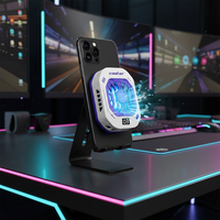 Ventilateur de refroidissement pour smartphone, support de téléphone avec clip manuel en ABS pour diffusion en direct et jeux