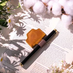 Genuine <b>Bookmark</b> with Pen Holder Magnetic Leather Pen Holder <b>Bookmark</b> for Travelers Notebook Journal Covers Magnetic Book Clip - Product Image 1