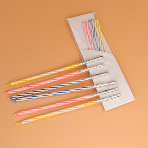 हॉट सेलिंग सुपर स्लिम फॉइल लिपटे सर्पिल जन्मदिन की सजावट - Product Image 1