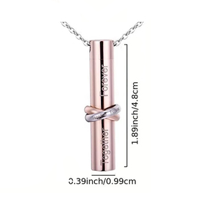 Collar con colgante de urna de joyería de cremación de cilindro infinito para mujeres y hombres, medallones conmemorativos, collar de urna de acero inoxidable - Product Image 2