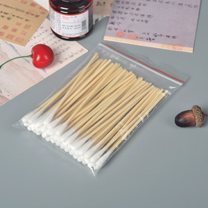 Hisopos Médicos de Algodón de 15 cm con Palito de Bambú Desechables para Uso Hospitalario y Ambulatorio - Product Image 1