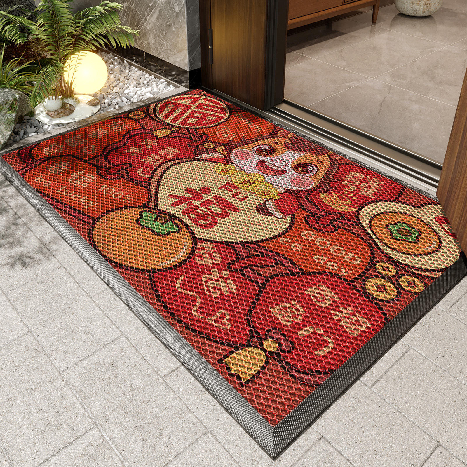 พรมเช็ดเท้า Elastic King - โชคลาภมาเยือนทันที