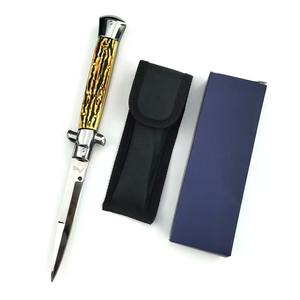 Commercio all'ingrosso italiano Mafia 10in Akc coltello in resina maniglia di sopravvivenza per salvataggio all'aperto coltello pieghevole supporto Logo personalizzato - Product Image 6