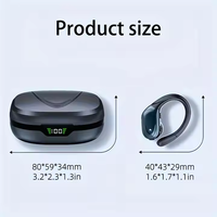 2024 earbud nirkabel BT 5.3 TWS ditingkatkan dengan suara Stereo HiFi waktu putar IPX5 tahan air untuk Olahraga & lari