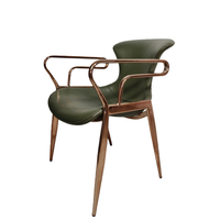 Chaise de salle à manger industrielle en cuir de style nordique, nouvelle et moderne, pour restaurant, café, cuisine, détente