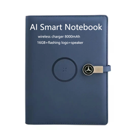 Juegos de cuaderno de chat inteligente AI Agenda con logotipo personalizado con Banco de energía y estación de carga inalámbrica regalos de negocios juegos promocionales