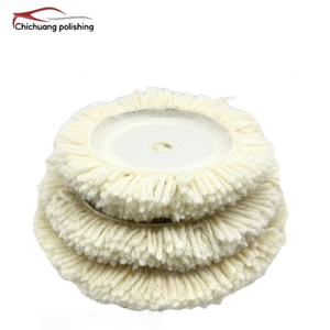 Usine chinoise de haute qualité, roue de polissage en laine torsadée à un seul côté de 7 pouces, pompons professionnels en laine, tampon de polissage de voiture OEM - Product Image 4