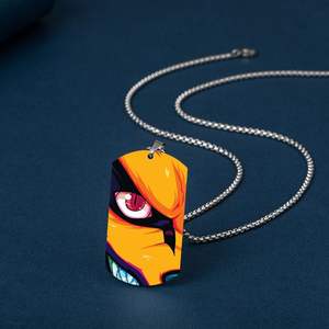 Collana pendente in acciaio inossidabile 8 designn personaggio Anime con stampa a colori Uzumaki <span class=keywords><strong>Akatsuki</strong></span> collana maglione a catena per cani - Product Image 1