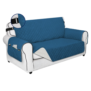 Easy-Going Modern <b>Sofa</b> Towel <b>Slipcover</b> Reversible Arms Furniture Protector Water Resistant Solid Pattern 100% Polyester Washable - Product Image 1