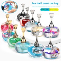 Nouveau plateau magnétique puissant pour nail art avec motif étoile de mer, design coquille de glace marine, support pour embouts et base de pratique en résine