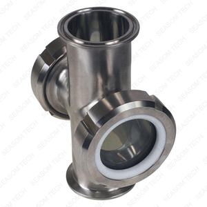 1.5 "स्टेनलेस स्टील त्रिकोणीय क्लैंप प्रवाह फ्लैंज दृष्टि ग्लास - Product Image 3