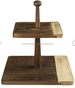 Wholesale New Design Wooden <b>Cake</b> <b>Stand</b> With Wooden Knob For Dessert Serving Home Decor And Occasional Purpose - Product Image 1