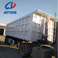 Prix fabricant Chine 40 tonnes 40 mètres cubes Camion benne semi-remorque et remorque à benne basculante