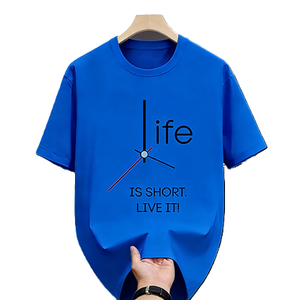 Maglietta con quadrante dell'orologio <span class=keywords><strong>in</strong></span> stile tipografico moderno, <span class=keywords><strong>citazione</strong></span> quotidiana ispiratrice - Product Image 4