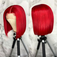 Perruque Bob Lace Frontale HD 13x4 Pré-Pluckée avec Cheveux de Bébé Naturels, Perruques en Cheveux Humains Colorés pour Femmes Noires Canada USA