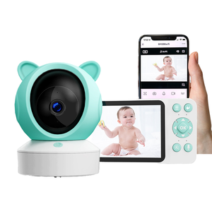 Caméra de surveillance pour bébé intelligente sans fil 5,0 pouces 1080P Audio bidirectionnel Affichage WiFi Tuya Surveillance du sommeil du bébé Détection des pleurs <span class=keywords><strong>Nuit</strong></span> - Product Image 6