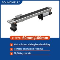 Potentiomètre coulissant motorisé 60mm 100mm compatible avec la série Alps RSA0N pour le contrôle tactile et l'éclairage de bureau