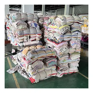 Wholesale 50-80cm 25x20 Manual Cut color Cotton Used Towel Industrial Trapo Rags color Towel Wiping Rags