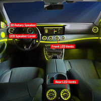 64-Farben Auto-Innenraum-Ambientebeleuchtungs-Set für Mercedes W238 C238 E-Coupé LED-Lüftungsöffnung 3D 4D Rotierende Hochtöner-Lautsprecherabdeckung