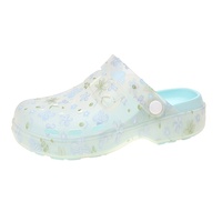 Nouvelles pantoufles d'été 2026 pour femmes, à bout fermé, antidérapantes, imprimées mignonnes, durables, motif dessin animé, pour la maison, l'extérieur, style graffiti, chaussures de plage à trous