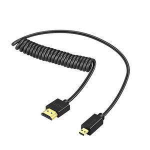 Câble rétractable <span class=keywords><strong>HDMI</strong></span> 2.0 4K pour appareil photo reflex numérique, câble spiralé Atomos <span class=keywords><strong>HDMI</strong></span> vers Mini <span class=keywords><strong>Micro</strong></span> <span class=keywords><strong>HDMI</strong></span>, 1,2 m, 1,5 m, 2 m, 3 m - Product Image 5