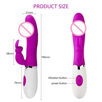 Gran oferta, 10 modos de vibración, masajeador de conejo realista de doble Motor con doble punto G y Juguete de estimulación del clítoris para mujeres