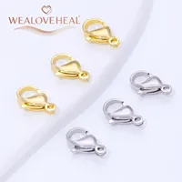 Fermoirs mousquetons en laiton plaqué or 18 carats/plaqué rhodium pour la fabrication de bijoux, vente en gros de composants de bijoux DIY en provenance de Chine continentale