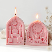 NOUVELLE ARRIVÉE Moule en silicone en forme de mosquée et de lune pour la fabrication de bougies d'aromathérapie