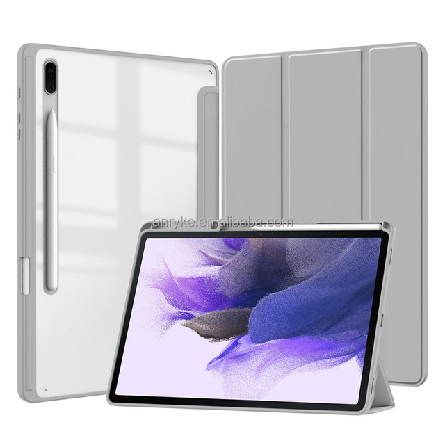 For Samsung Galaxy Tab S9 S8 Ultra 14.6 Inch Case Transparent Back Tablet Cover Tab S9 S8 S7 12.4" 2023 Case With S Pen Holder