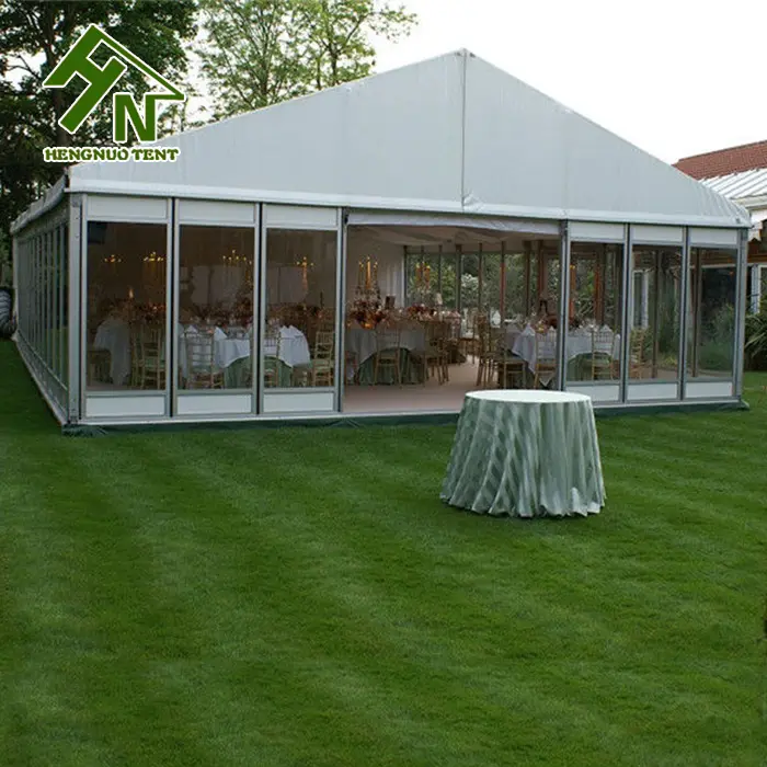 20x30m Outdoor Glass Wall Clear Wedding Party Tents For 500 People