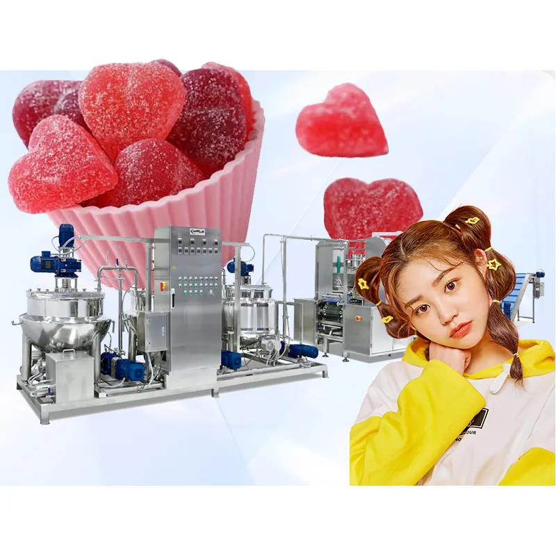 Tam otomatik şekerleme makineleri sakızlı şeker topu üretim hattı jöle şeker otomatı