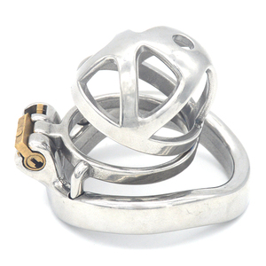 Jaula de <span class=keywords><strong>castidad</strong></span> para hombre, dispositivo de pájaro hueco, <span class=keywords><strong>candado</strong></span> de acero inoxidable 304, restricción, juguete sexual para adultos - Product Image 6