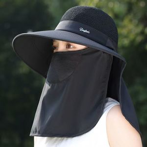 หมวกป้องกันแสงแดดสำหรับผู้หญิง ปีกกว้าง ระบายอากาศได้ดี ปิดบังใบหน้าและลำคอ เหมาะสำหรับกิจกรรมกลางแจ้ง ขี่จักรยาน เก็บชา สีกากี สีขาวงาช้าง - Product Image 3