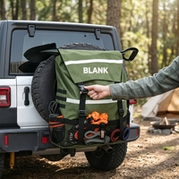 Sac de rangement pour pneu de secours à fixation sécurisée avec sangles réglables pour installation sur le support de pneu arrière de SUV 4x4 avec sangles en sangle tissée résistantes