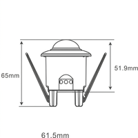 Détecteur de mouvement PIR encastré 360 degrés 800W 110-240VAC Portée de détection 4m Réglable pour le contrôle de l'éclairage intérieur