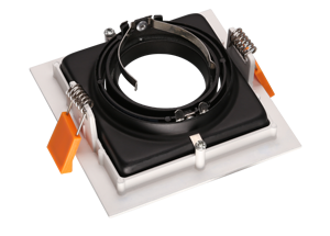Anillo de Montaje Cuadrado EvoliteLL SQ1-F para Lámpara de Techo Empotrada de Aluminio con Marco para <span class=keywords><strong>Downlight</strong></span> LED Cuadrado Fijo y Soporte GU10 - Product Image 5
