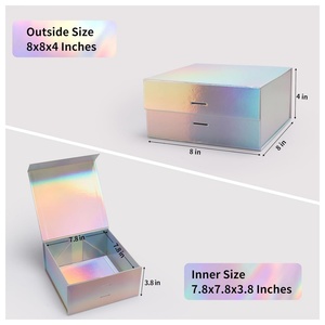 Wholesale Customization Recyclable Clothing Packaging <b>Magnetic</b> Closure Folding <b>Gift</b> <b>Box</b> With Custom Ribbon - Product Image 2