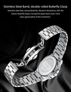 Reloj de Pulsera Luminoso e Impermeable de Lujo para Hombre, Novedad en Oferta, de Acero Inoxidable con Movimiento de Cuarzo para Negocios - Product Image 5