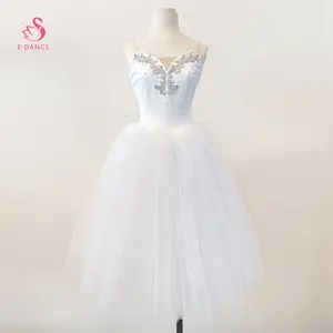R0186 White Swan Ballet Long Romantic Tutu Costume Ballet Tutu Professional
