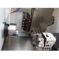 Tour CNC 4 axes à banc incliné avec rail de guidage linéaire TCK50DY-8, outillage mobile multi-axes
