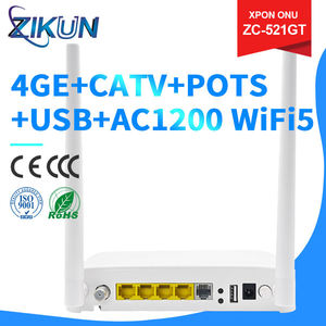 ZC-521GT (ZIKUN) XPON ONU 4GE+1POTS+1USB+CATV+AC1200 WiFi5 โมเด็ม Epon/Gpon รองรับ Wi-Fi IP/TCP สำหรับเครือข่าย FTTH รับประกัน 1 ปี - Product Image 6