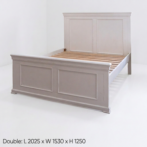 Spacious <b>Double</b> Size Wooden <b>Bed</b> Frame - Vintage European Radiata/MDF <b>Platform</b> <b>Bed</b> for Comfortable Bedroom Living - Product Image 2