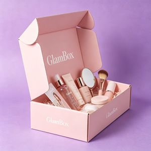 Boîte d'expédition en carton ondulé kraft auto-scellante personnalisée avec impression florale botanique intégrale pour e-commerce, cadeaux et boutiques - Product Image 1