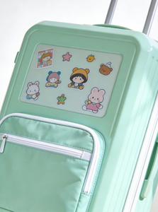 <span class=keywords><strong>Valise</strong></span> à roulettes rose tendance avec porte-gobelet, crochet latéral, compartiment frontal pour ordinateur portable, design moderne et simple - Product Image 5